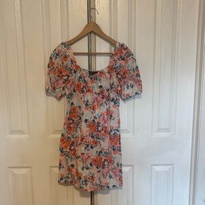 BCX Pink and Orange Floral Dress